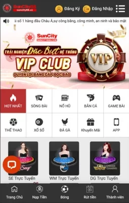 TẢI APP Ứng dụng SUNCITY88